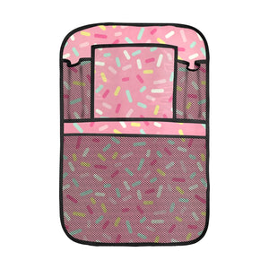 Pink donut glaze candy pattern Car Seat Back Organizer