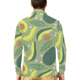 Avocado pattern Men's Long Sleeve Polo Shirt