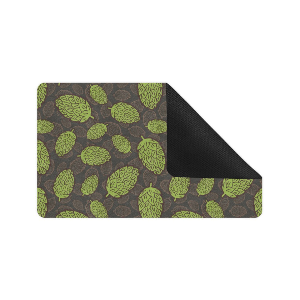 Hop pattern black background Doormat