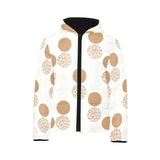 Gold Texture mushroom pattern Kids' Boys' Girls' Padded Hooded Jacket