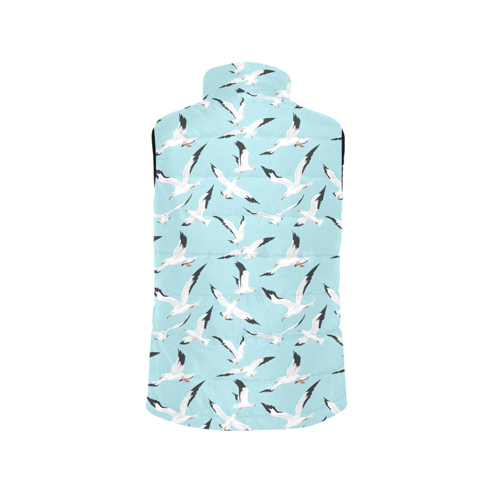 Seagull Pattern Print Design 01 Women's Padded Vest