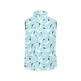 Seagull Pattern Print Design 01 Women's Padded Vest