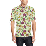 Paassion fruit pattern Men's All Over Print Polo Shirt