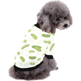 Cucumber sketch pattern All Over Print Pet Dog Round Neck Fuzzy Shirt