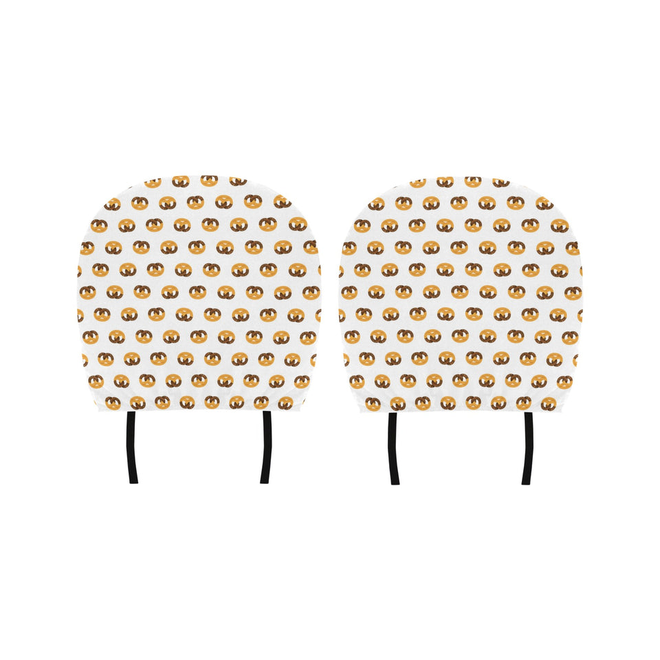 Pretzels Pattern Print Design 02 Car Headrest Cover