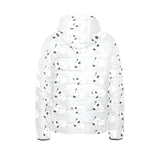 Bull Terrier Pattern Print Design 01 Kids' Boys' Girls' Padded Hooded Jacket