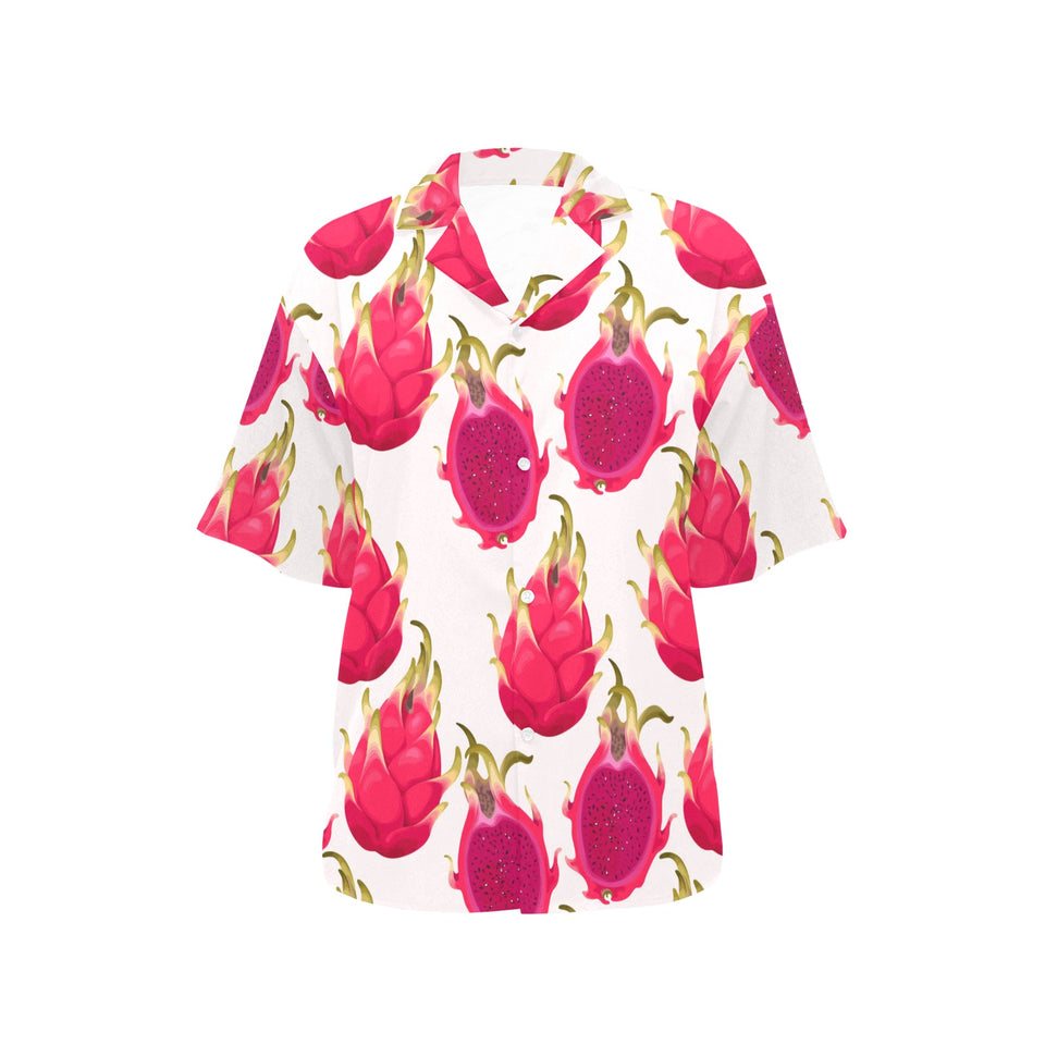 dragon fruits design pattern Women's All Over Print Hawaiian Shirt