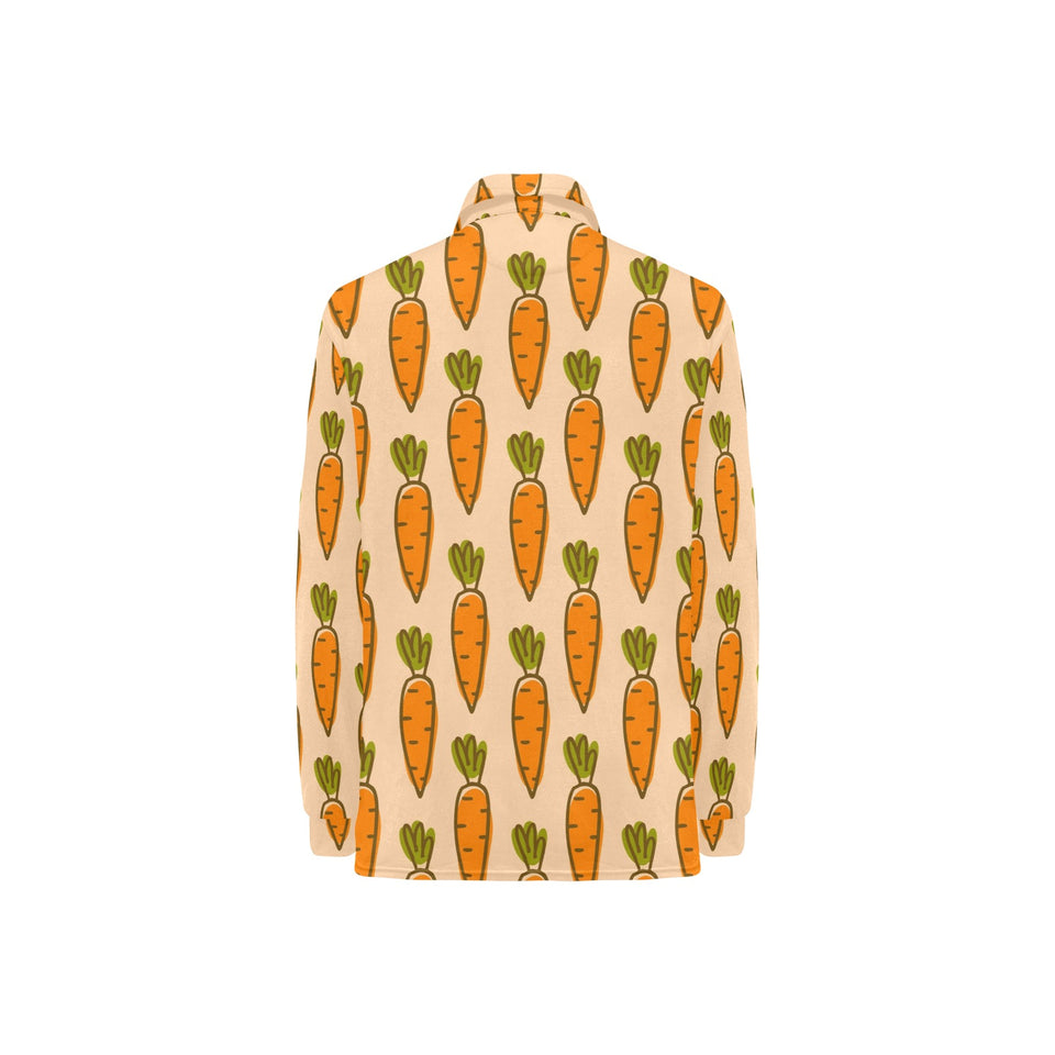 Carrot Pattern Print Design 04 Women's Long Sleeve Polo Shirt