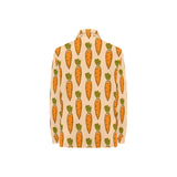 Carrot Pattern Print Design 04 Women's Long Sleeve Polo Shirt