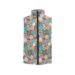 Gear Pattern Print Design 05 Men's Padded Vest
