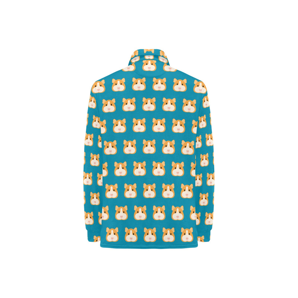 Guinea Pig Pattern Print Design 03 Women's Long Sleeve Polo Shirt