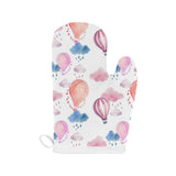Watercolor air balloon cloud pattern Heat Resistant Oven Mitts