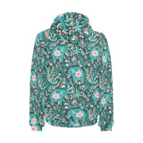 Elephants jungle pattern Men's Padded Hooded Jacket