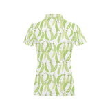 Green Peas Pattern Print Design 03 Women's All Over Print Polo Shirt