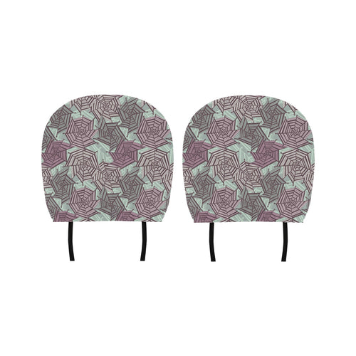 Spider web cobweb design color pattern Car Headrest Cover
