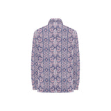 Indian Batik Style pattern Women's Long Sleeve Polo Shirt