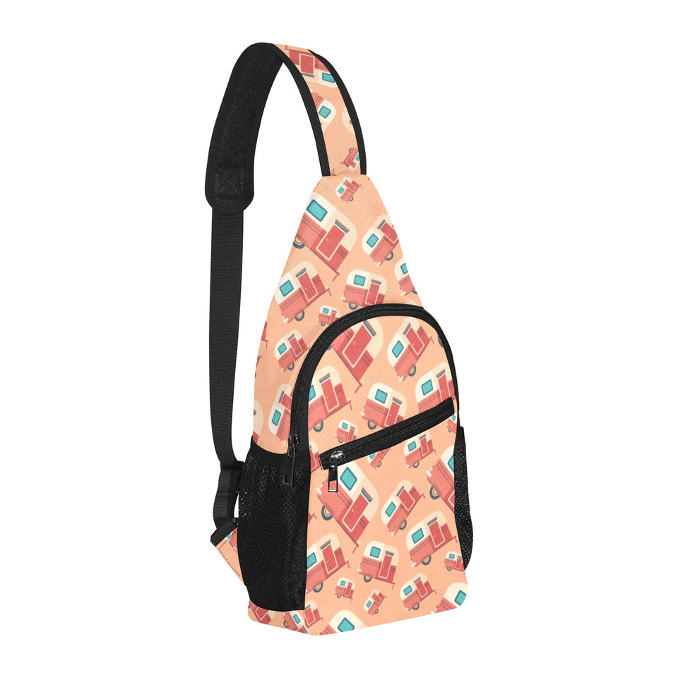 Camper Van Pattern Print Design 03 All Over Print Chest Bag