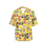 Camera Pattern Print Design 02 Women's All Over Print Hawaiian Shirt