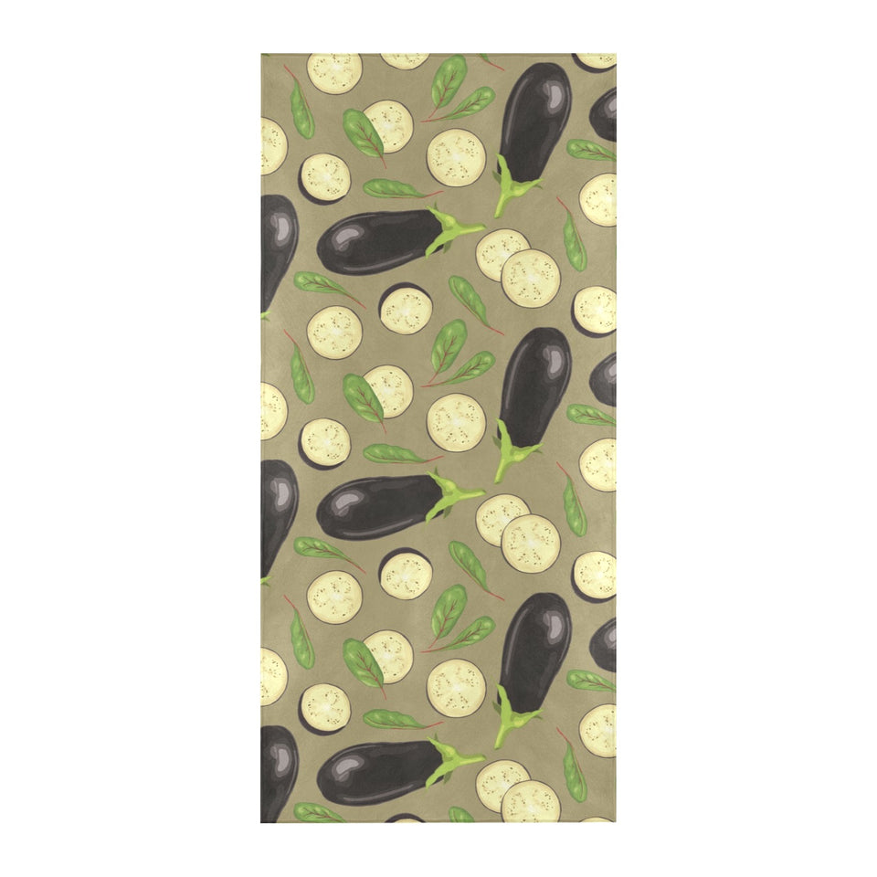 Eggplant Pattern Print Design 02 Beach Towel
