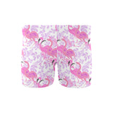 Pink flamingo flower pattern Men's Swimming Trunks