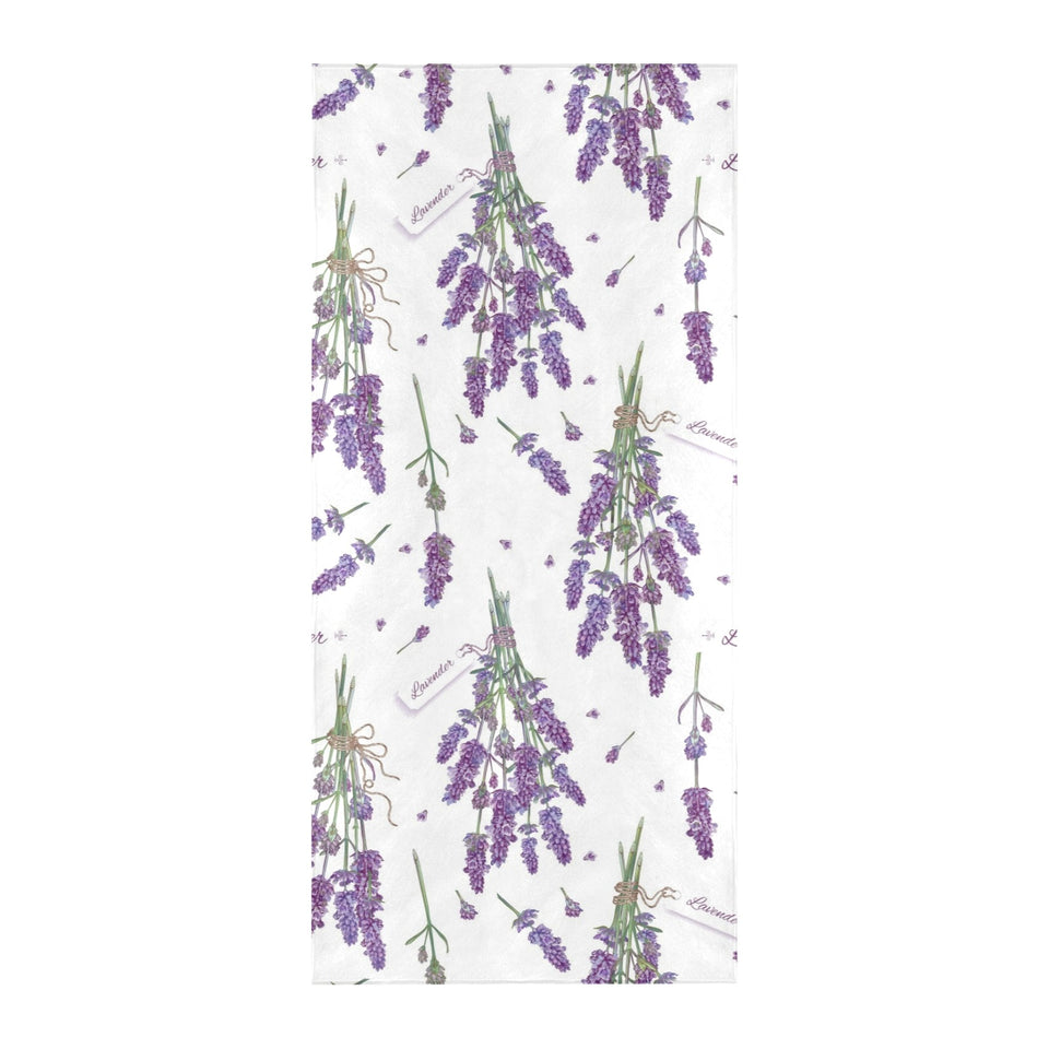 lavender flower design pattern Beach Towel