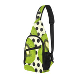kiwi black dot background All Over Print Chest Bag