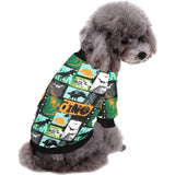 dinosaurs print pattern All Over Print Pet Dog Round Neck Fuzzy Shirt