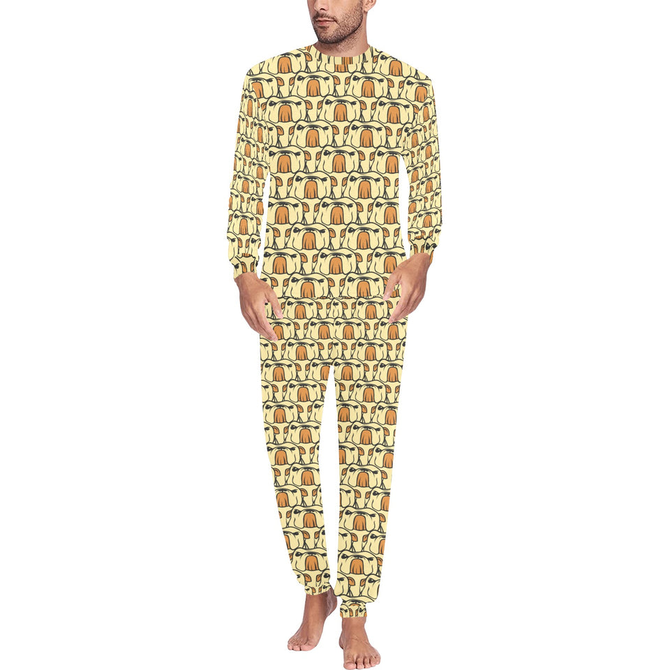 English Bulldog Pattern Print Design 02 Men's All Over Print Pajama