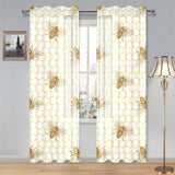 Bee honeycomb seamless design pattern Gauze Curtain