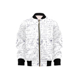 Math Pattern Print Design 03 Kids' Boys' Girls' Bomber Jacket