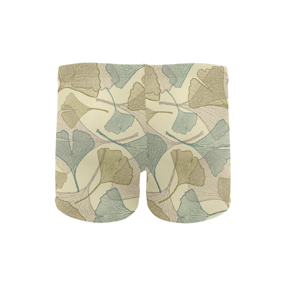 Ginkgo leaves design pattern Men's Swimming Trunks