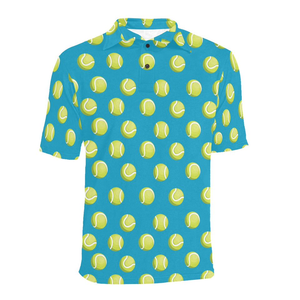 Tennis Pattern Print Design 05 Men's All Over Print Polo Shirt