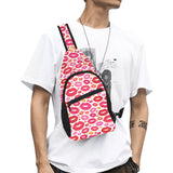 Lips Pattern Print Design 01 All Over Print Chest Bag
