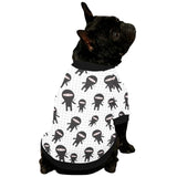 Ninja pattern plaid background All Over Print Pet Dog Round Neck Fuzzy Shirt