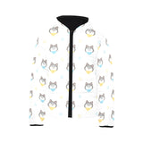 Cute Siberian Husky pattern Kids' Boys' Girls' Padded Hooded Jacket