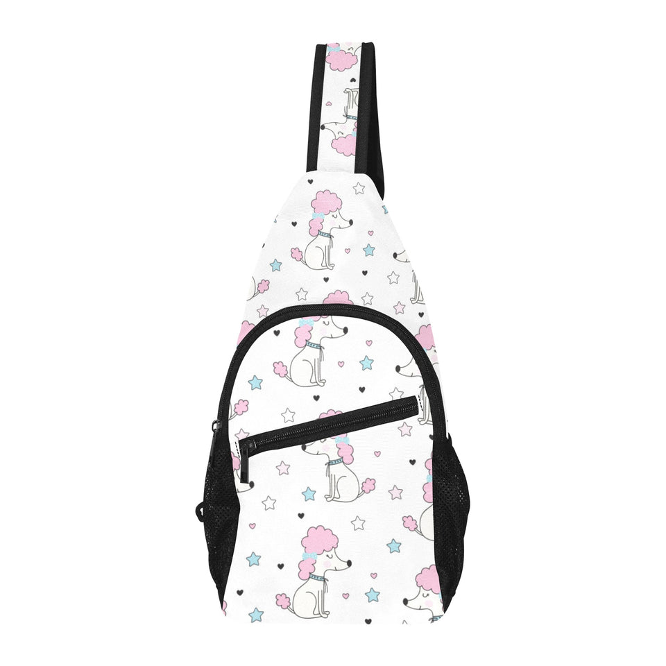 Cute poodle dog star pattern All Over Print Chest Bag