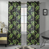 Green Peas Pattern Print Design 02 Gauze Curtain