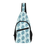 Swordfish Pattern Print Design 05 All Over Print Chest Bag