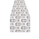 Hippopotamus Pattern Print Design 05 Table Runner