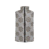 nautical wood steering wheel pattern Men's Padded Vest