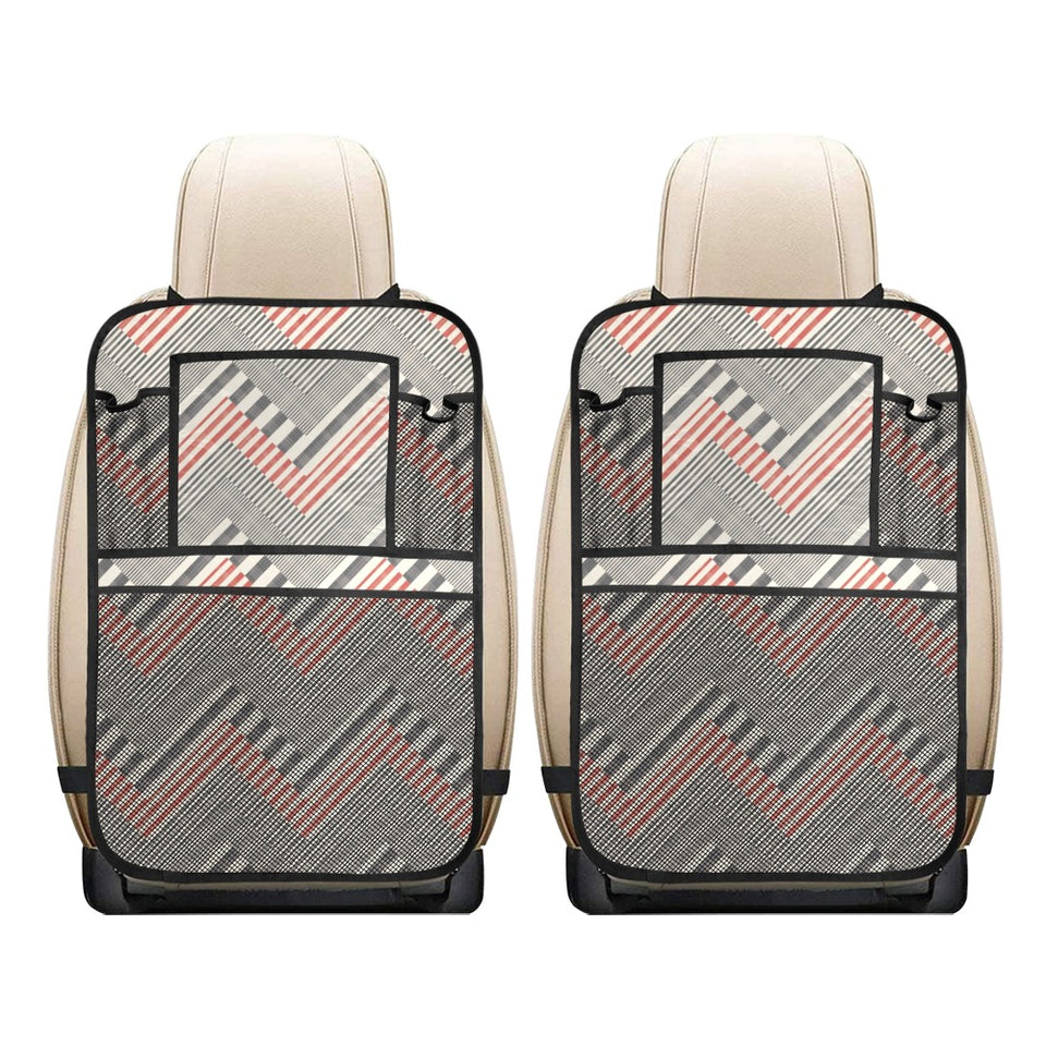 zigzag chevron striped pattern Car Seat Back Organizer