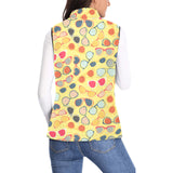 Sun Glasses Pattern Print Design 05 Women's Padded Vest