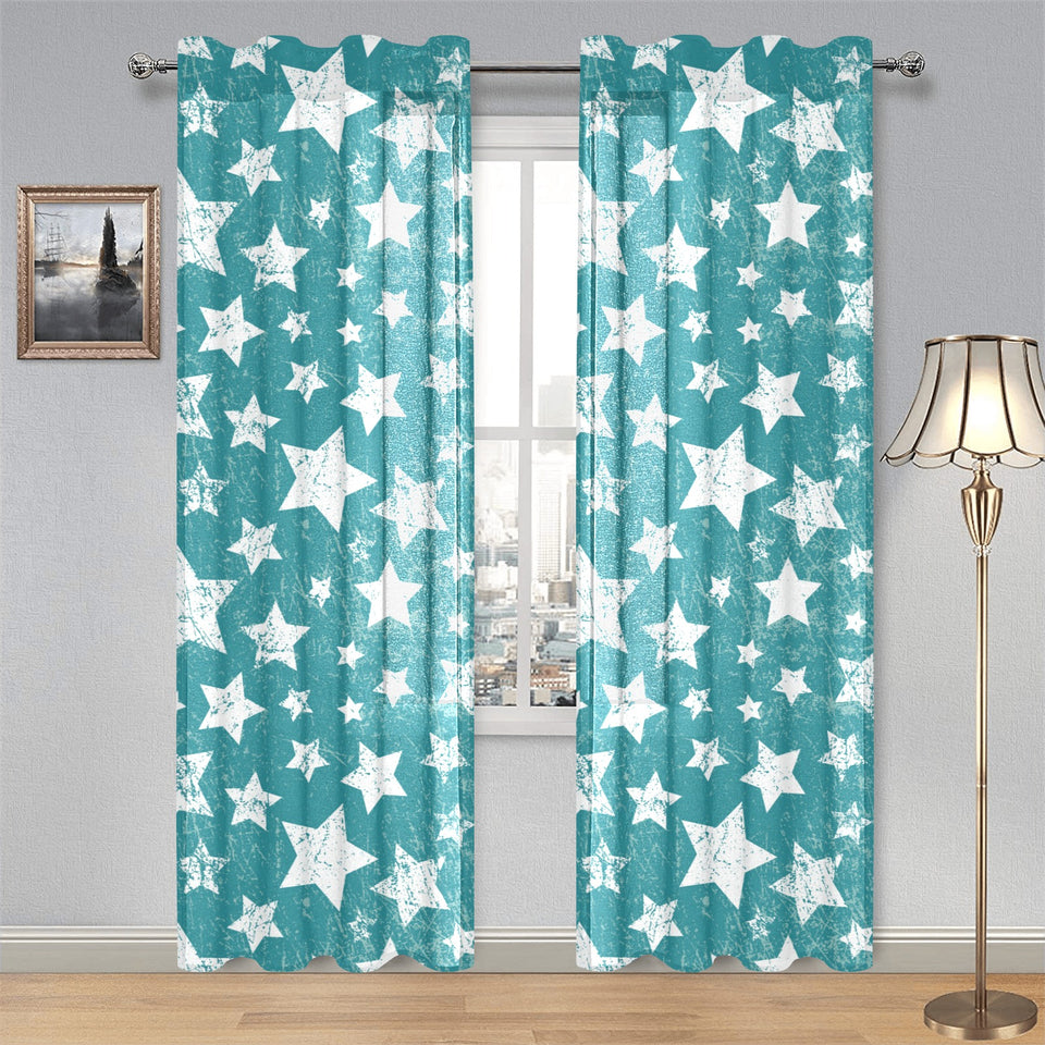Vintage star pattern Gauze Curtain