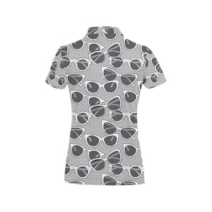 Sun Glasses Pattern Print Design 04 Women's All Over Print Polo Shirt