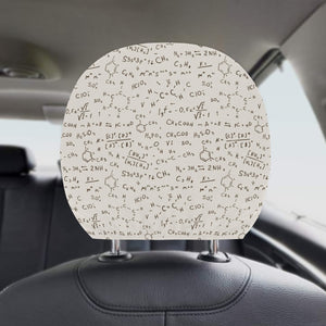 Chemistry Periodic Table Pattern Print Design 04 Car Headrest Cover