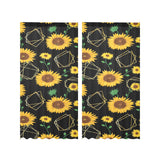 sunflower golden polygonal shapes Gauze Curtain
