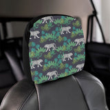 white bengal tigers tropical plant Car Headrest Cover