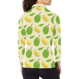 Durian pattern Women's Long Sleeve Polo Shirt