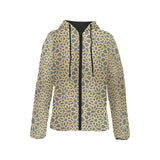 arabic star gold pattern Women's Padded Hooded Jacket