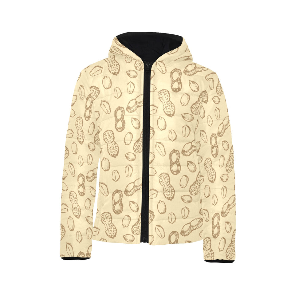 hand drawn peanuts pattern Kids' Boys' Girls' Padded Hooded Jacket